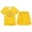 Z01-Yellow, variant on MUXiin Girls Summer Outfits Easter Casual Cartoon Rabbit Bunny Lounge Set Cap Sleeve T Shirt and Elastic Waist Shorts 2 Piece Clothing Sets