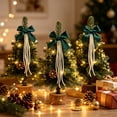thumbnail image 3 of Christmas Bows, Oversized Soft Cloth Bow Ornament for Christmas Tree, Wreath, Gift Box, Wedding, Holiday Party Decoration, Eye-Catching Festive Decor, 10.23 X 5.91 Inches, 3 of 4