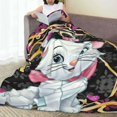 thumbnail image 5 of The Aristocats Throw Blanket Soft Cozy Warm College Printing Oversized Lightweight Home Decoration All Seasons For Sofa Bed Couch Bedroom, 5 of 8