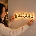 thumbnail image 4 of Reindeer Christmas Decor with Santa Sleigh Silhouette, 1 Piece, Led Illuminated Flat Cutout, for Indoor and Outdoor Holiday Display, Christmas Wall Decoration, 4 of 5