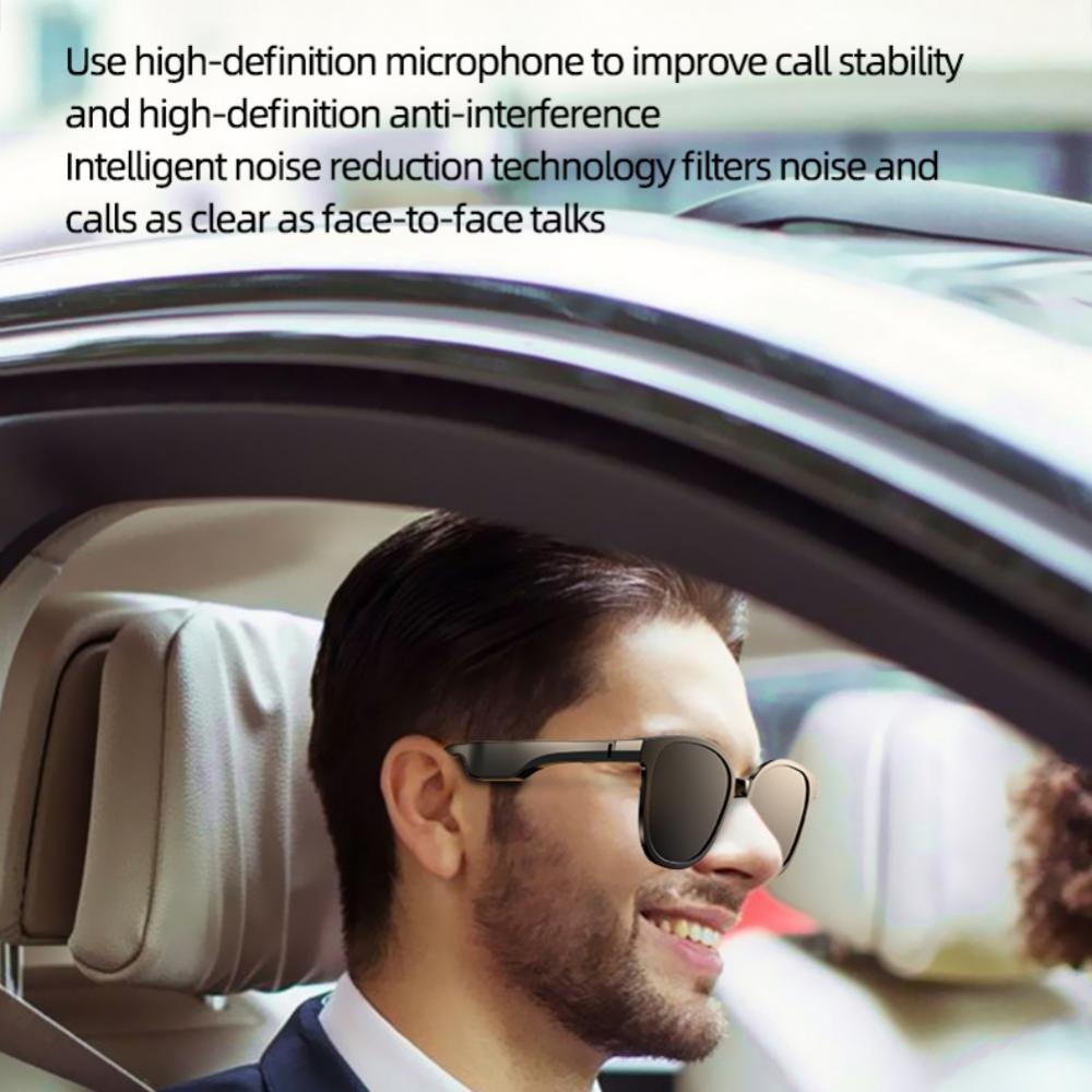 Wireless Bluetooth Audio Sunglasses, Open Ear Headphones Music & Hands-Free Calling, for Men & Women, Polarized Glasses Lenses - image 4 of 5