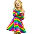 thumbnail image 1 of Cathalem Robes pour Filles Tunique Décontractée Tenue de Jeu Chemise Basique Robes de Fête, Rose 6a, 1 of 5