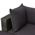 thumbnail image 4 of Resenkos 5-Piece Rattan Patio Sectional Set, Outdoor Sectional Furniture, PE Wicker Couch, Gray, 4 of 11