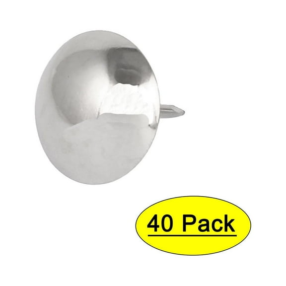 Unique Bargains 19mm Dia Stainless Steel Thumbtack Upholstery Decorative Nail Thumb Tack 40PCS