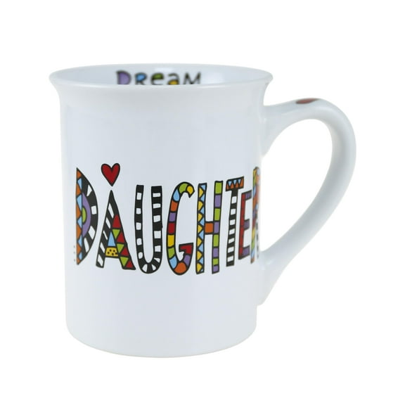 Enesco Our Name is Mud Cuppa Doodles Daughter Dream Coffee Mug, 16 Ounce, Multicolor