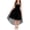 Black, variant on Oudiya Girls Formal Party Dresses Wedding Tulle Sleeveless Contrast Mesh High Low Flower Dress with Belt