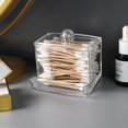 thumbnail image 5 of Dispensador de hisopos de algodón Soporte para almohadillas de bolas Organizador compacto Tarros de baño Contenedores de baño Tarro de almacenamiento Soporte para puntas, 5 of 5