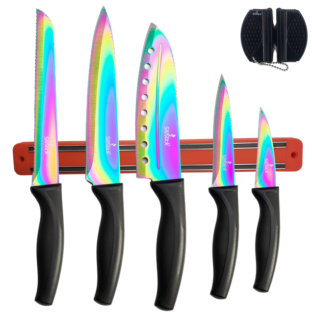 SiliSlick - Rainbow Knife Kitchen Starter Set (5 Professional Grade
