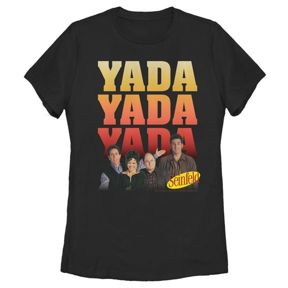 Women's Seinfeld Yada Yada Yada Cast Photo Graphic Tee Black X Large
