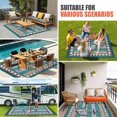 thumbnail image 3 of Blue Beige Anchor Outdoor Rug 3x5 Ft, Non Slip Washable Area Rug, Nautical Summer Beach Coastal Ocean Patio Rugs Carpet Runner, Large Floor Mat for Indoor/Outdoor Deck Porch Camping, 3 of 8