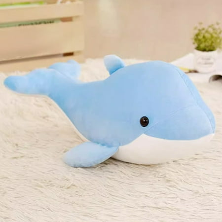 Dolphin Stuffed Animals Plush Pillows Soft Sea Animal Plush Toys Dolls Stuffed Animal Plushies Gifts for Kids(Blue，15.7 )