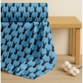 thumbnail image 4 of Soimoi Blue Cotton Voile Fabric Stencil Elk Mount Face Print Fabric by the Yard 56 Inch Wide, 4 of 7