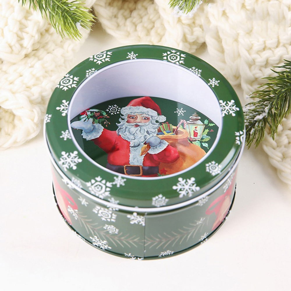 Christmas Cookie Tins 12Pack Cookie Tin Box with Lids Empty Cookie Jar  Storage Tins Christmas Cookie Gift Tins Round Cookies Food Candy Containers