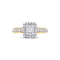 thumbnail image 2 of 14kt Yellow Gold Womens Baguette Diamond Square Cluster Ring 5/8 Cttw, 2 of 4