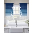 thumbnail image 6 of Sheer Curtain Panels Blue Anchor Rod Pocket Voile Window Curtains Nautical Coastal Window Treatments Ligh Filtering Privacy Curtain Drapes for Bedroom Living Room 2 Panel Set 54 Inch Length, 6 of 9
