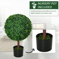 thumbnail image 4 of Outsunny 2 FT Artificial Boxwood Topiary Ball Tree, Fake Decorative Plant, Nursery Pot Included for Home, Balcony, Backyard and Garden, 4 of 9