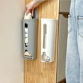 thumbnail image 3 of Plastic Bag Holder Wall Mount Trash Bag Dispenser Kitchen Grocery Bag Storage Organizer Sundries Container with Lid(S,white), Small, AM17CD0G58IUS, 3 of 7