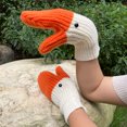 thumbnail image 1 of Guantes de lana tejidos con dedos completos y cálidos, tridimensionales, a prueba de frío, unisex, para otoño e invierno, 1 of 5