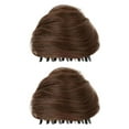 thumbnail image 2 of FVDPWYE Space Bun Hair Clip Fashion Easy to Wear Thick Headdress for Proms Parties Women Light Brown, 2 of 9