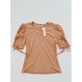 thumbnail image 2 of Rebecca Taylor Keyhole Sleeve Top Apricot ( S ), 2 of 2