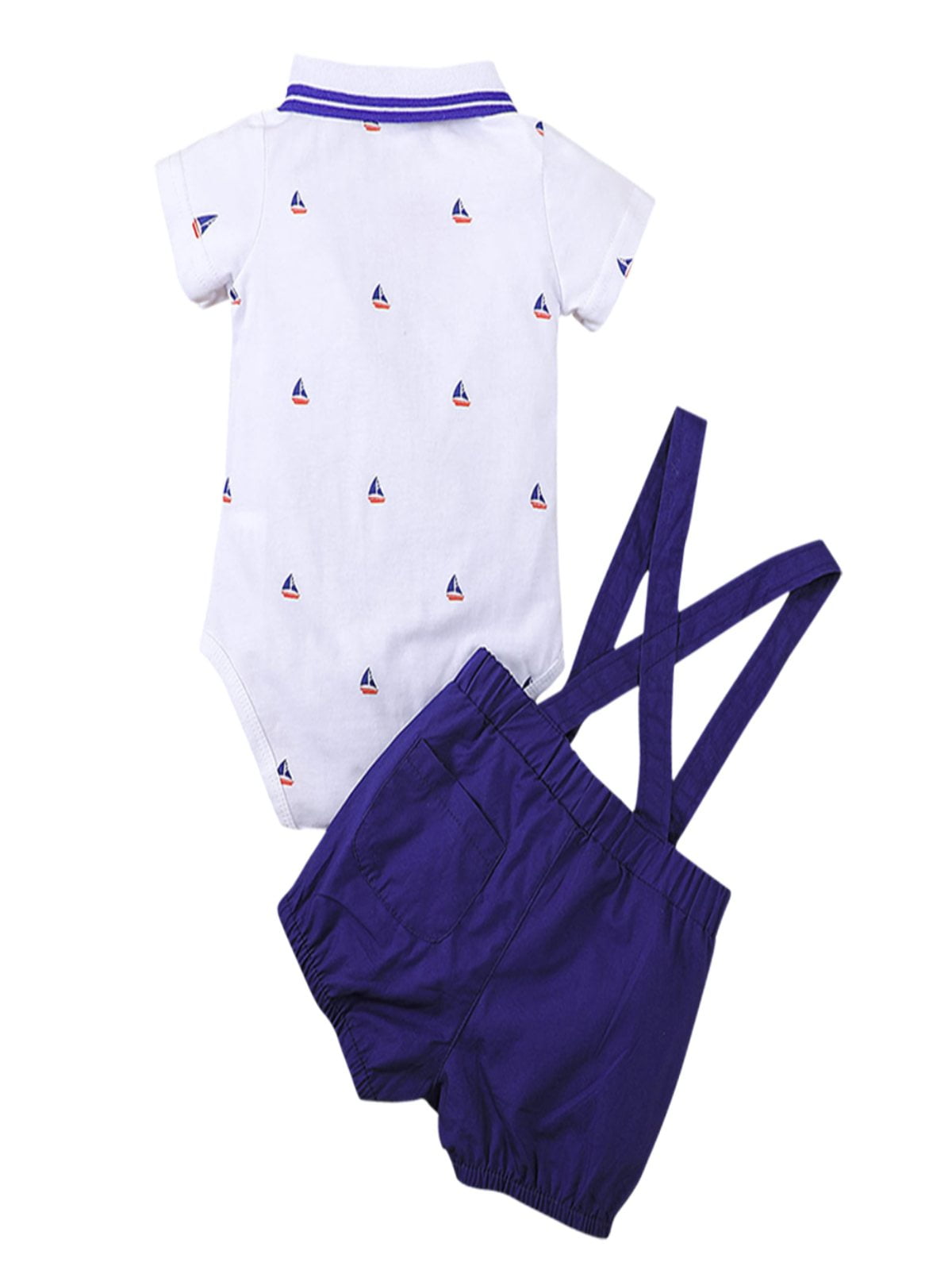 Baby Boys Gentleman Outfits Suits Infant Short Sleeve Shorts Overalls Clothes Set