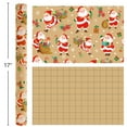 thumbnail image 6 of HOMERAL Christmas Wrapping Paper Roll - Kraft Gift Wrap with Santa Claus, Dahlia, Christmas Gift Box, Candy, Snowflake - Perfect for Christmas - 17 Inch X 33 Feet, 6 of 6