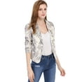 thumbnail image 3 of INSPIRE CHIC Blazer à Imprimé Floral Ouvert pour Femmes, 3 of 7