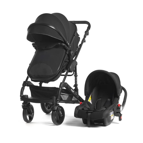 Carriola Bebe Motek Dancy Plus 3 en 1 Portabebe Aluminio Negro