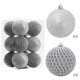 thumbnail image 3 of Adornos de Navidad para árboles, 12 piezas, irrompibles, varios estilos, plata, 3 of 8