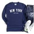thumbnail image 4 of NEW YORK EST1624 Graphic Long Sleeve T-Shirt, 4 of 8