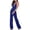 Blue, variant on KIHOUT Women's Halter Neck Deep V-Neck Jumpsuit Sleeveless Backless Wide Leg Formal Blouse for Party Evening Wear