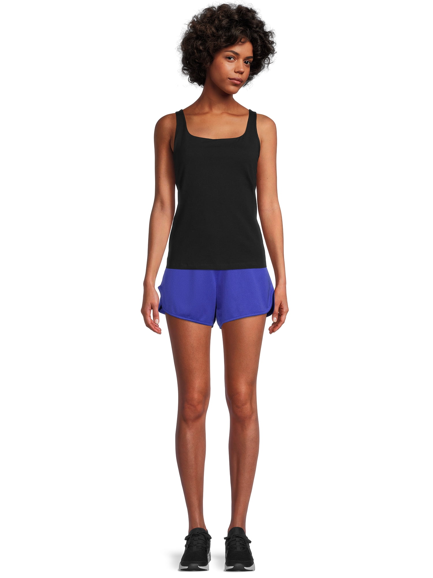 Athletic Works Women's High Rise Pull On Mesh Shorts