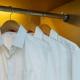 thumbnail image 5 of 4pcs Black 25mm Bright Silver Open Flange Stainless Steel Open Clothes Rack Durable, 5 of 5
