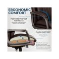 thumbnail image 3 of La-Z-Boy Nova Modern Faux Leather Executive Office Chair in Brown, 3 of 8