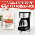 thumbnail image 6 of Gourmia 5 Cup One-Touch Switch Coffee Maker with Auto Keep Warm Black, 6 of 9