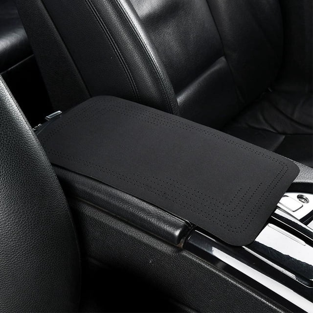 Car Armrest Cushion Cover, Universal Microfiber Suede Center Console Pad, Soft & Wear-Resistant Interior Protector for Mainstream Car Models, Anti-Slip Easy Installation