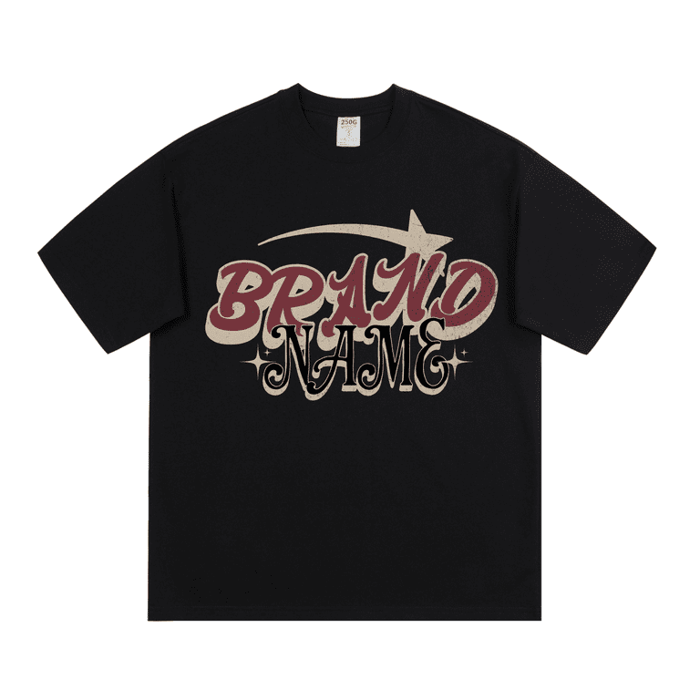 ★23SS★WOOALONG★Cursive lettering cotton over fit T-shirt Cursive lettering cotton over fit T-shirt - BLACK - 우알롱