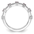 thumbnail image 3 of Auriga 925 Sterling Silver Amethyst & Diamond Ring for Women Size- 8, 3 of 6