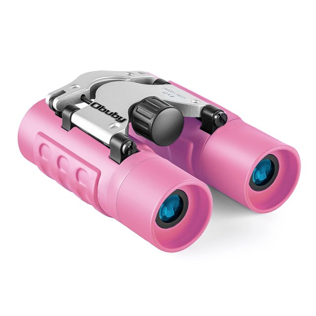 Binoculares OBUBY Real 8x21 con óptica de alta resolución para niños, color rosa