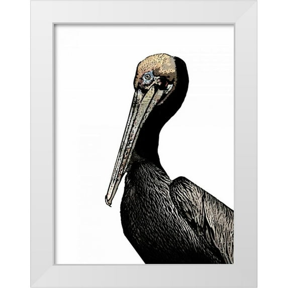 Ogren, Sarah 15x18 White Modern Wood Framed Museum Art Print Titled - Brown Pelican