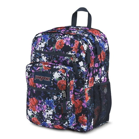 Jansport Big Student Backpack Bag School NAVY FLORAL BLOOM ...