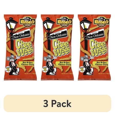 (3 pack) Elmer's New Orleans Chee Wees Bar-B-Que Cheese Curls - 5.5oz