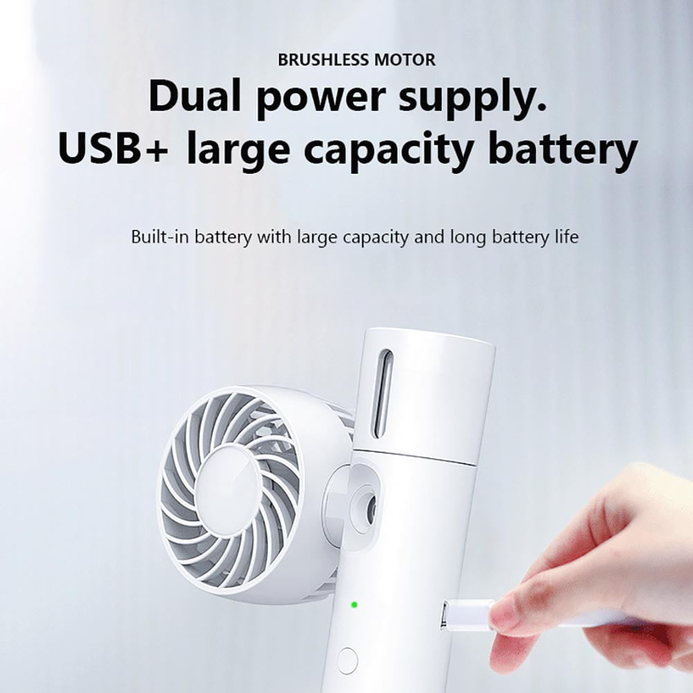 Lowestbest Portable Fan, White Three-in-One Handheld Fan with Spray and Colorful Lights, CLEARANCE SALE!