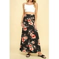 thumbnail image 4 of Made by Johnny Women's Lightweight Floor Length Maxi Skirt XL BLACK_FLORAL, 4 of 6