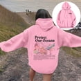 thumbnail image 2 of SONXAHE Front Back Graphic Hoodie for Women Kangaroo Pocket Loose Fit Ocean Theme Fall Pullover Tops, 2 of 6
