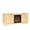 Oak-B, variant on Resenkos Fireplace TV Stand for 18" Insert, Double Grid Doors with Gold Handles, Embossed Media Console 58" x 13.6" x 25.4", Oak