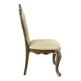 thumbnail image 3 of Benjara 24" Side Dining Chair (Set of 2)- Vintage Oak Brown- Beige Chenille, 3 of 6