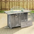 thumbnail image 3 of Outsunny Propane Gas Fire Pit Table, Smokeless Firepit with Lid, Grey, 3 of 10