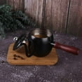 thumbnail image 5 of Hervidor de café con cuello de cisne y mango de madera, cafetera griega para estufa, acero inoxidable, 18oz/500ml, mediano, 5 of 5