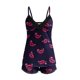 thumbnail image 5 of Pijama mujer Gibobby Camisola con Estampado de Cuadros de Labios Sexy Conjunto de 2 Piezas Lencería (Morado, L), 5 of 5